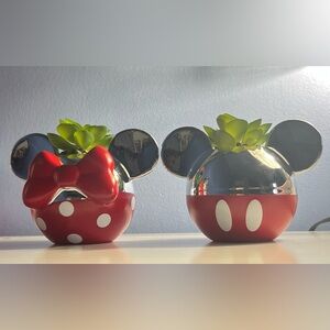 Disney Mickey and Minnie Mouse Planter Set Disney 100